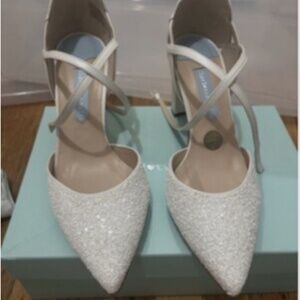 Charlotte Mills Meg Wide fit Bridal Shoe size EU40/US9 NIB